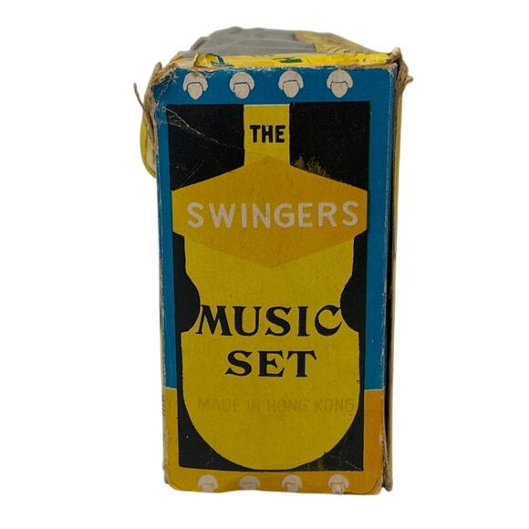 Vintage Swingers Music Set Beatles Style Band Figures Hong Kong w/ Box 1960s - Picture 14 of 16